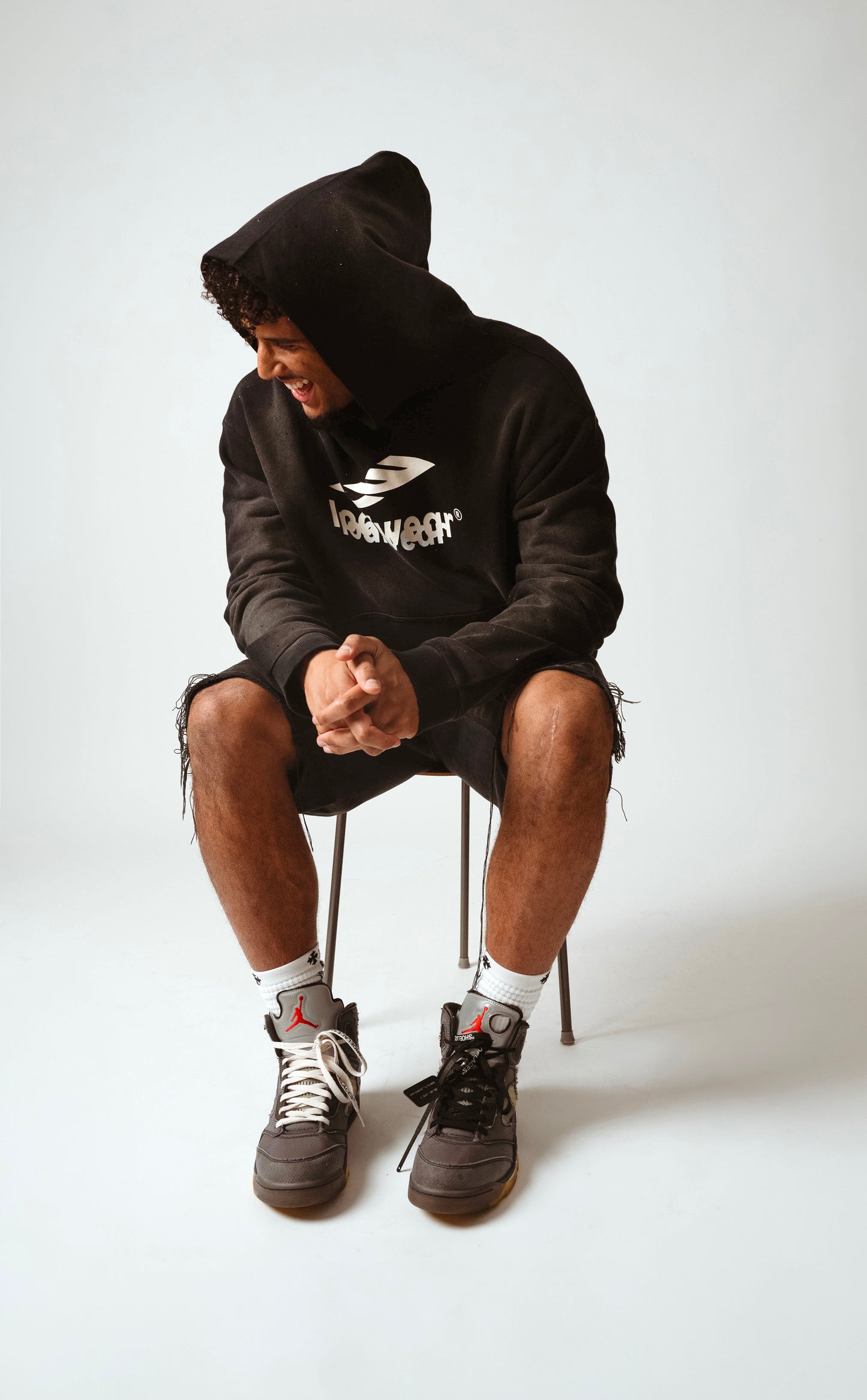 LW reflection hoodie, "noiré"